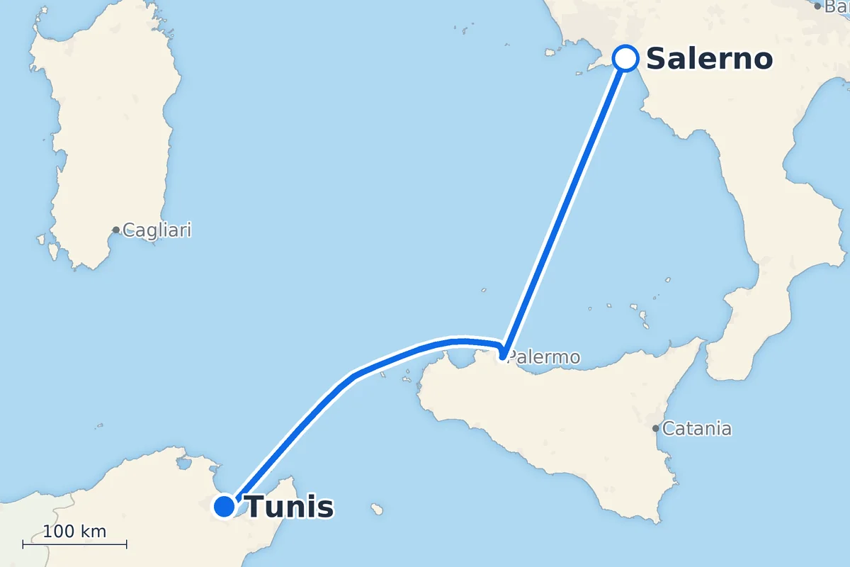 Salerno - Tunis